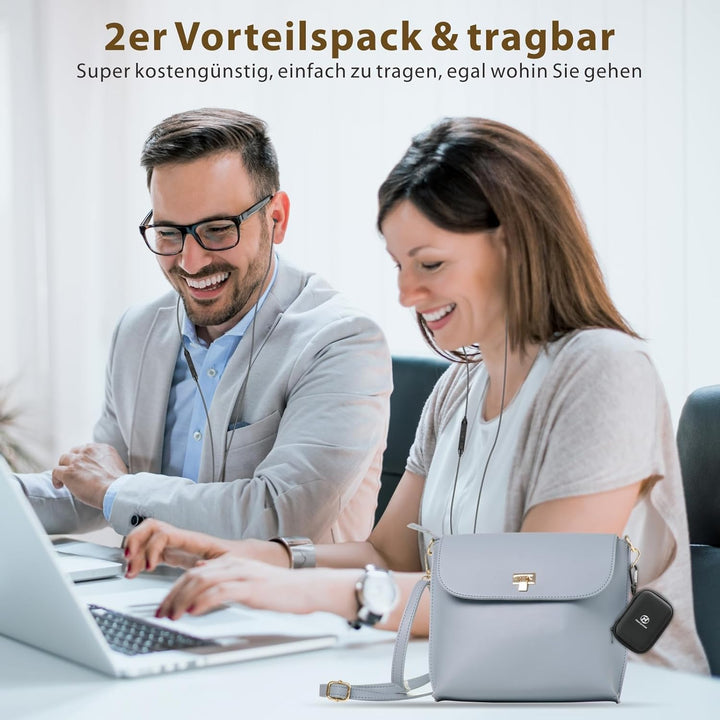Hearprotek 2 Paar Schlaf Ohrhörer, Weicher bequemer In-Ear-Kopfhörer mit Mikrofon,Low-Profile-Kopfhö
