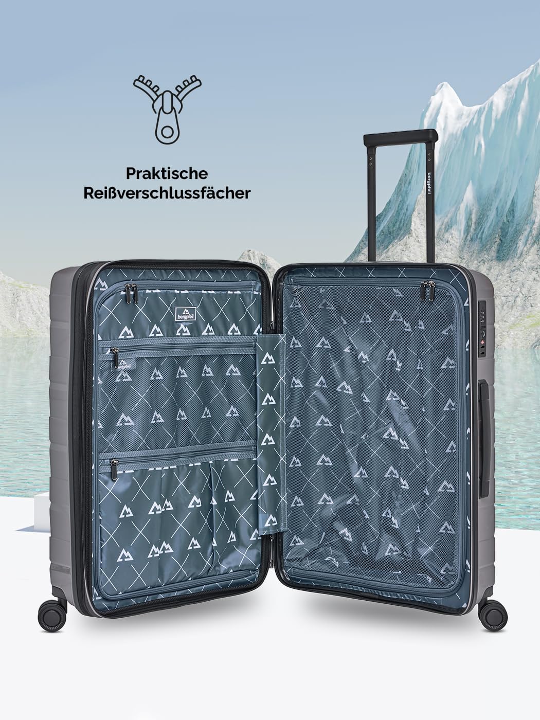Mittelgrosser Hartschalen Check-in Koffer |Trolley erweiterbar 45 x 27 x 66 cm aus hochwertigem Poly
