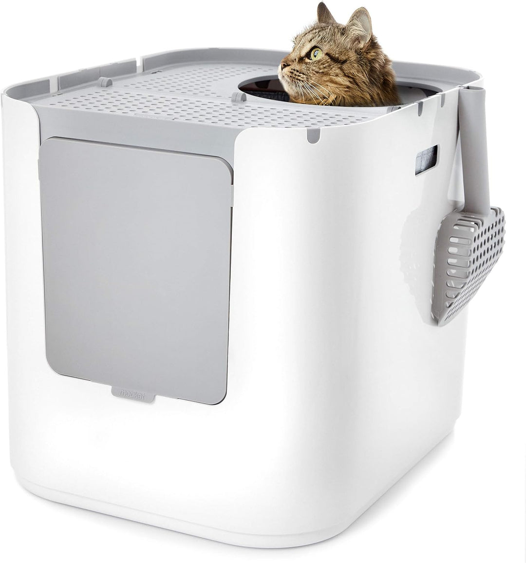 Modkat XL Katzenklo- Top-Entry oder Front-Entry konfigurierbar, Sieht gut aus, reduziert die Litter