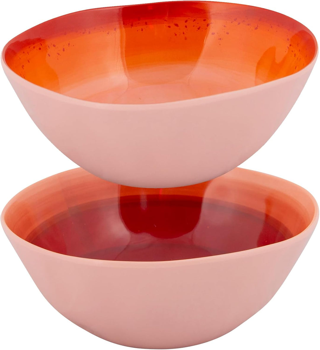 Bo-Camp Melamin Geschirr Set Halo Camping Essgeschirr Reise Picknick Teller Rot, Rot