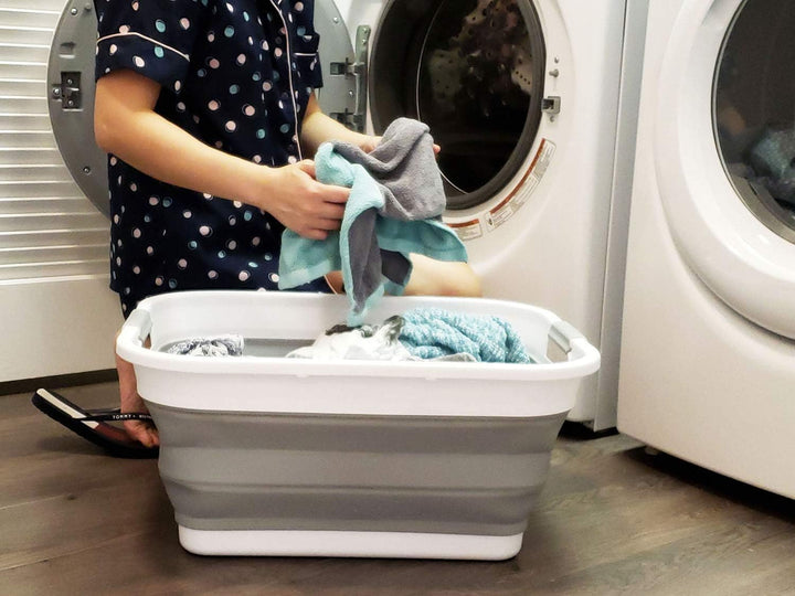SAMMART 41L Set of 2 Collapsible Laundry Basket (Grau, 2) Grau 2, Grau 2