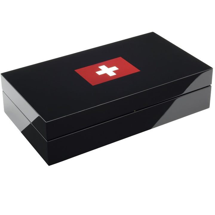 BULLONGÈ Uhrenbox ELESWISS piano black für 8 Armbanduhren