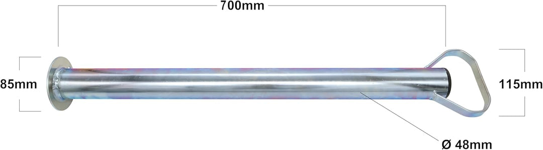 trailer parts4u Anhänger Stützen Stützrohr Abstellstützen 600mm 60cm Rohrstütze Stützfuss/wahlweise