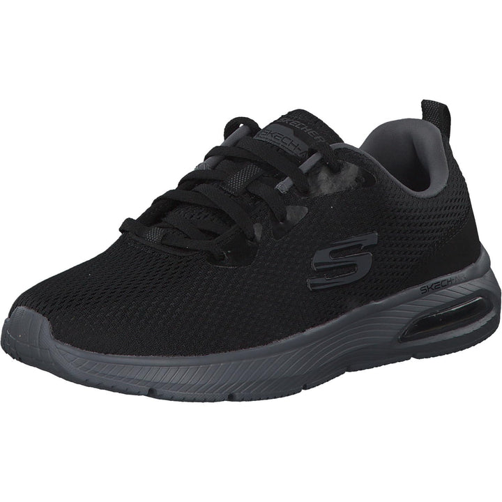 Skechers Herren 52559 Sneaker, Black Mesh Charcoal Trim