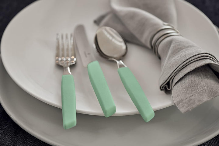 Victorinox Swiss Modern Besteck, 24-tlg mit Kunststoffgriffen, extra scharfe Klingen mit Wellenschli