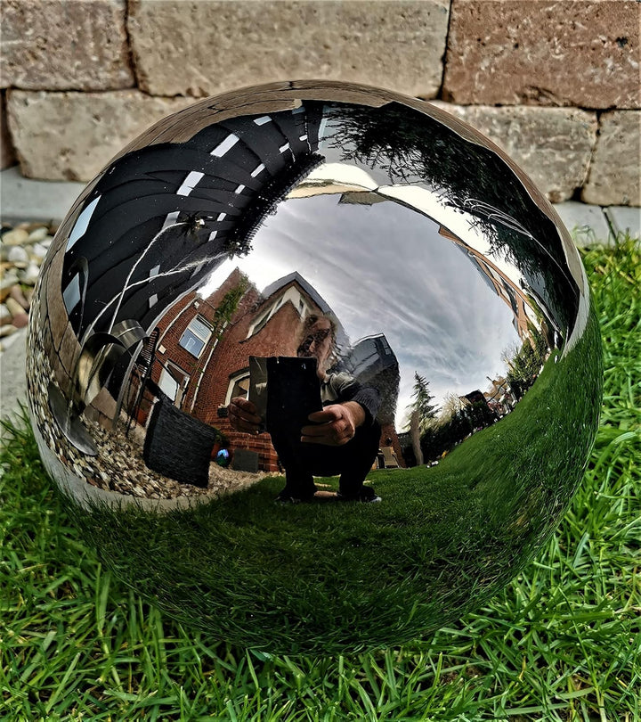 Dekokugel aus Edelstahl 30 cm Edelstahl Schwarz poliert Dekorationskugel Edelstahlkugel