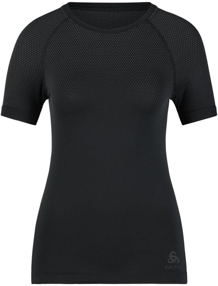 Odlo Damen Bl Top Crew Neck S/S Performance Light E T-Shirt XL Schwarz, XL Schwarz