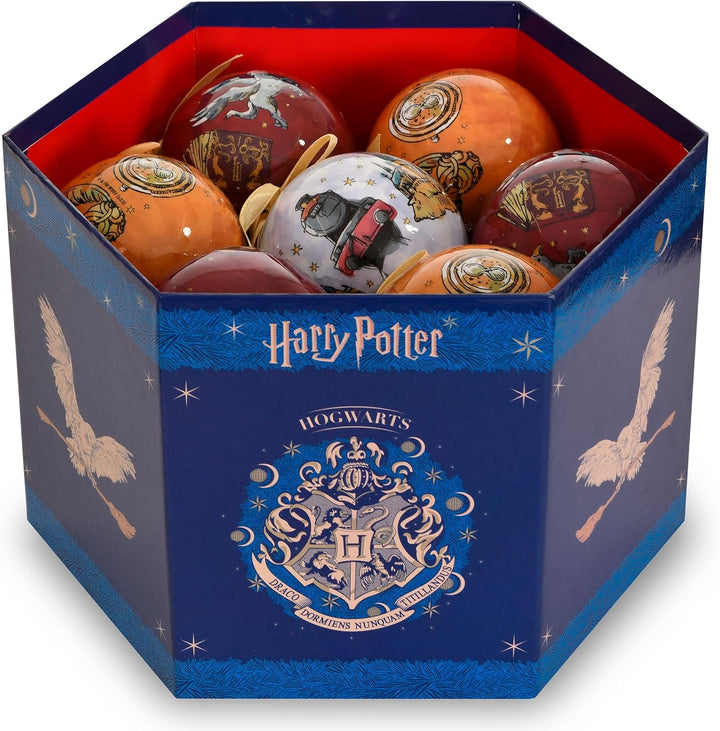Elbenwald Wizarding World Weihnachtsbaumkugeln 14 teilig in dekorativer Geschenkbox für Harry Potter