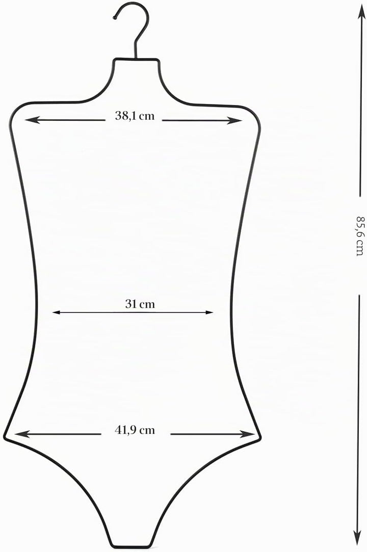 Dessous Aufhänger Draht Körperform Display (Mattschwarz) 10 PCS Bikini Badeanzug hänger, Mattschwarz