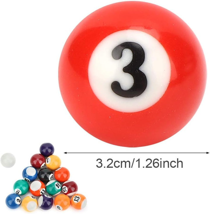 Billard Pool Balls, Umweltfreundliche Polyesterharz, Pool Training Bälle, 16 Stück 32mm, Kinder Spie