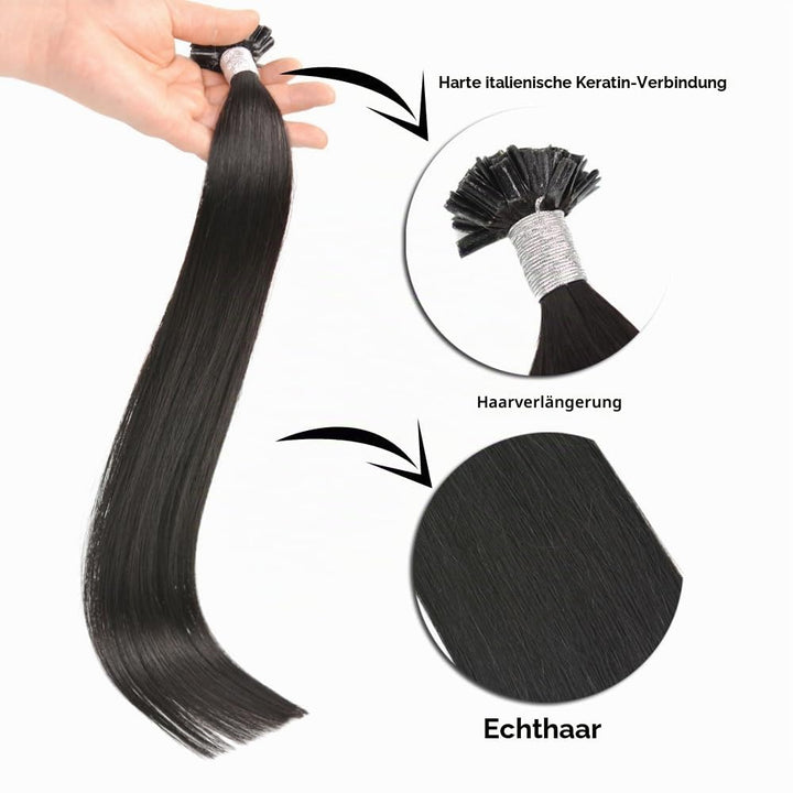 Extensions Echthaar Bondings U Tip Hair Extensions Echthaar Keratin Bondings Echthaar 50 cm Remy Ech