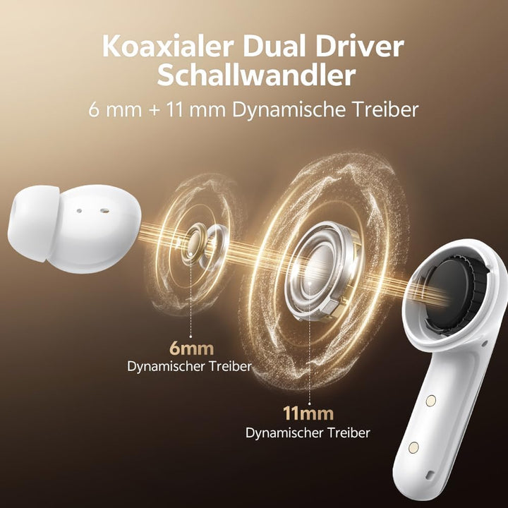 QCY Melobuds N60 In Ear Kopfhörer Bluetooth Noise Cancelling,Bluetooth kopfhörer mit -56dB Adaptive