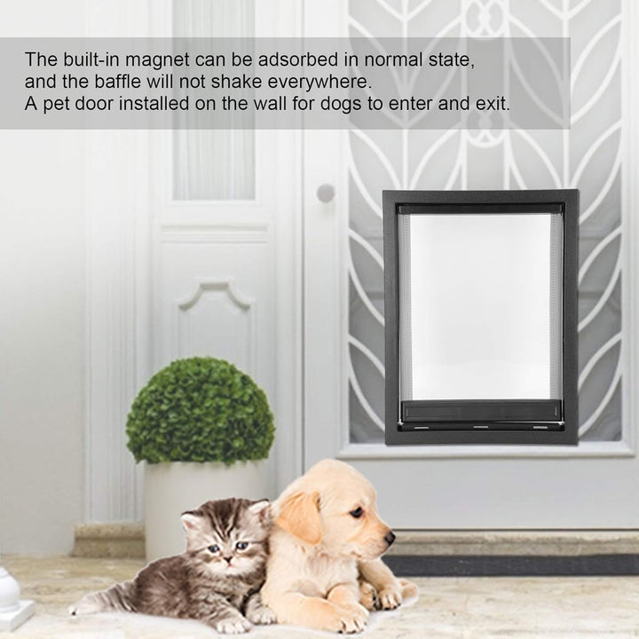 Magnetische Haustiertür für Grosse Hunde, Zwei-Wege-Eingang, Einfache Installation, Schwarz
