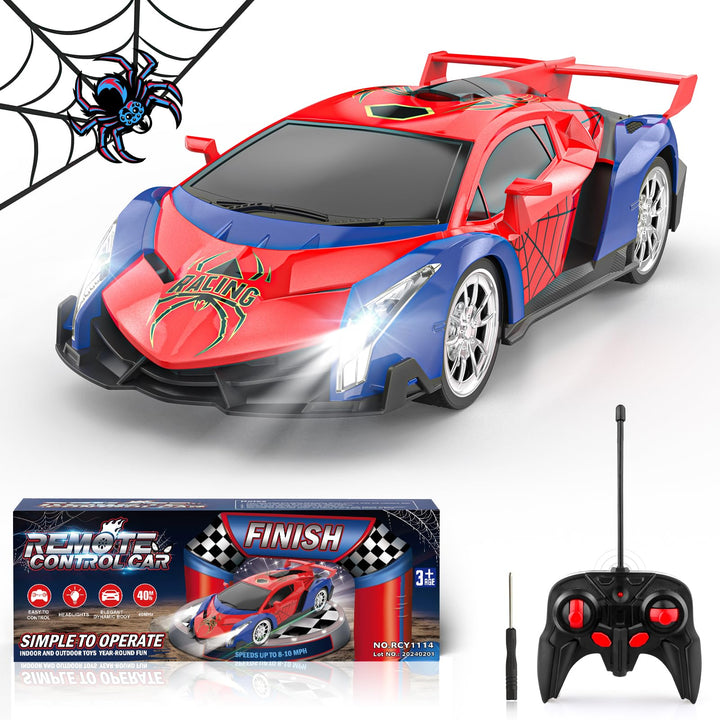 Mieryd Ferngesteuertes Auto ab 3 4 5 6 7 8+ Jahre, Kinder Spiele Draussen Drinnen 1:18 Spider RC Aut