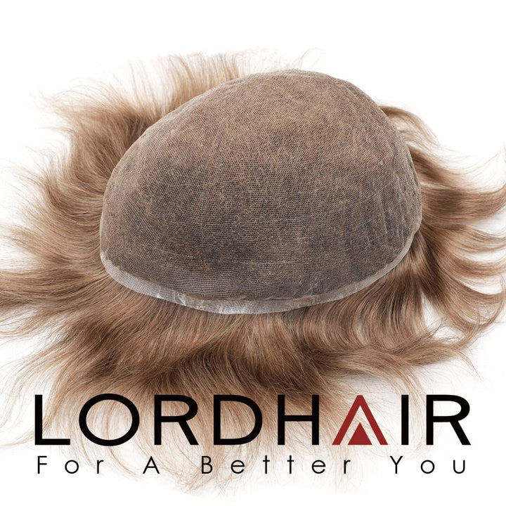 Lordhair Toupet Human Hair Herrenperücke, Französische Spitze Webart, 20 x 25 cm, Leichtes Haarersat