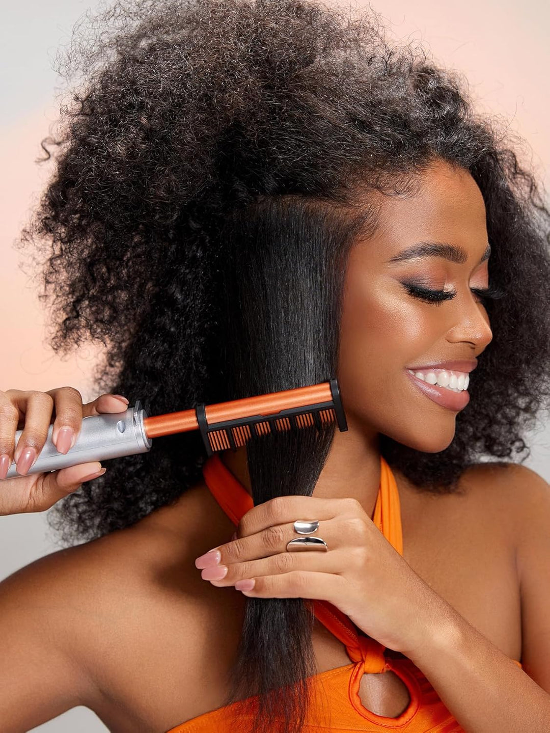 SHEGLAM Hitzeschutz-Glätteisen mit Glanzbeschichtung, Professioneller Glättungsbürste mit Gloss Pro™