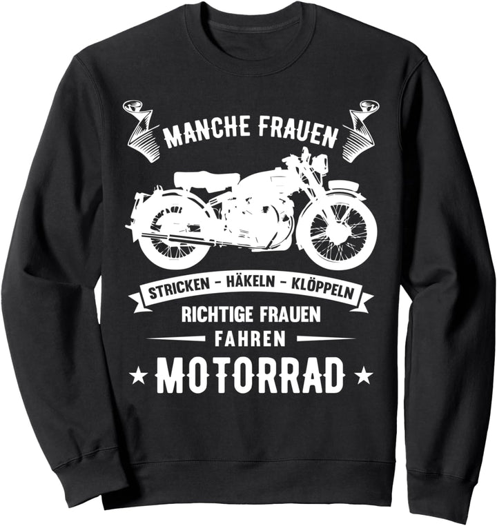 Motorradfahrerin Motorrad Bikerin Motorradfahrer Geschenk Sweatshirt