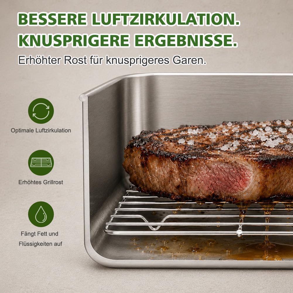 YQL Airfryer Zubehör für Ninja/COSORI Dual, Edelstahlformen mit 7,8 cm Höhe | 304-Edelstahl & spülma
