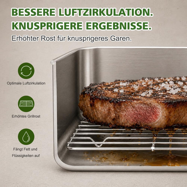 YQL Airfryer Zubehör für Ninja/COSORI Dual, Edelstahlformen mit 7,8 cm Höhe | 304-Edelstahl & spülma