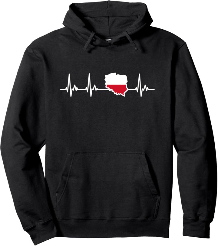 Polski Design Polnische Flagge Polen Herzlinie Polska Pullover Hoodie