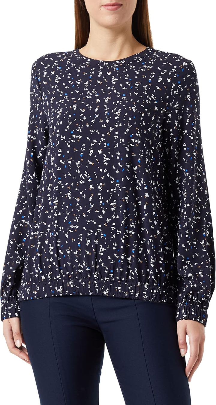 s.Oliver Damen Blusen Langarm 34 Blau|mehrfarbig 59a1, 34 Blau|mehrfarbig 59a1