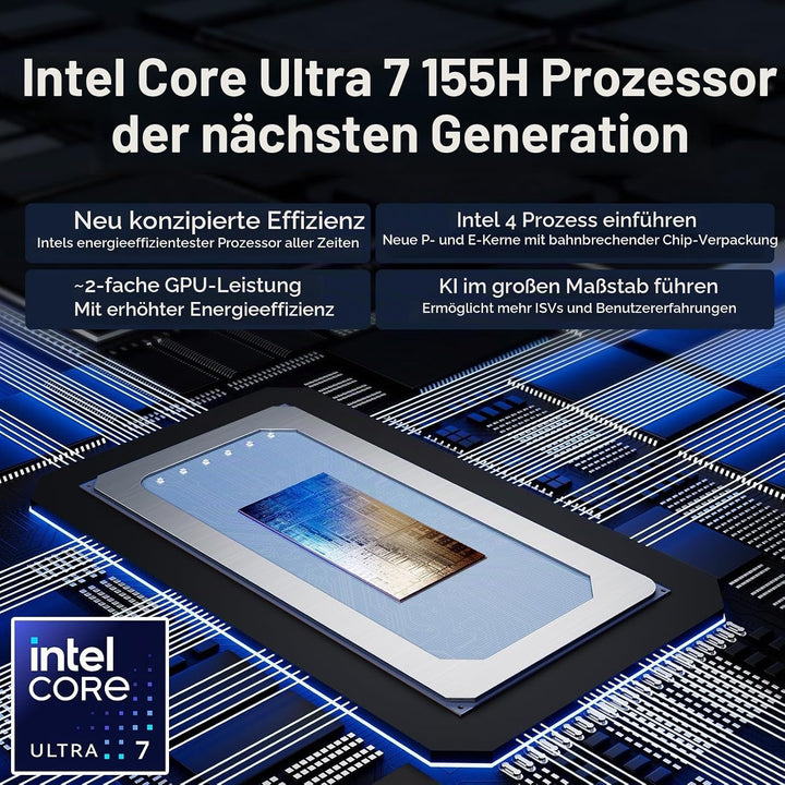 NUC 14 Pro, Intel NUC 14 Pro NUC14RVH Revel Canyon AI Mini-PC, Core Ultra 7 155H CPU, Intel Arc GPU,