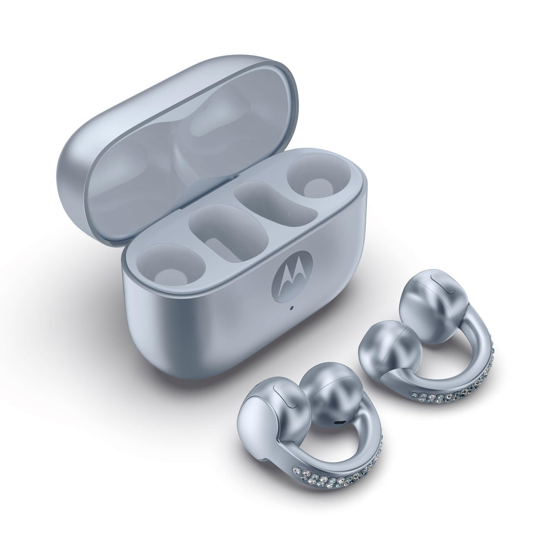 Motorola Moto Buds Loop Feat. Sound by Bose (Open-Ear-Earbuds, BT 5.4, kristallklarer Sound, Geräusc