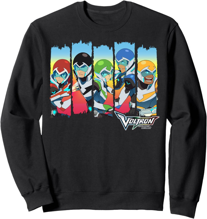 Voltron: Voltron Legendary Defender Main Cast Action Panel Sweatshirt