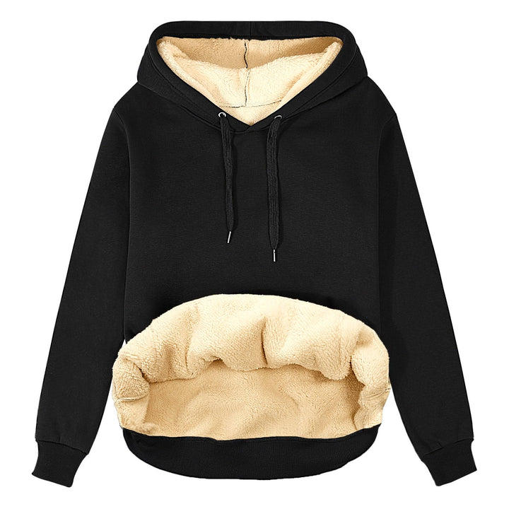 TOMEEK Damen Winter Warmes Sweatshirt Fleece Sherpa Gefütterter Pullover mit Kapuze Lässiger Sportli