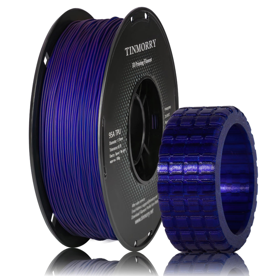Filament TPU 1,75 mm, TPU Filament 3D Druckmaterialien für 3D Drucker, 1 KG, 1 Spule, Transparent Vi