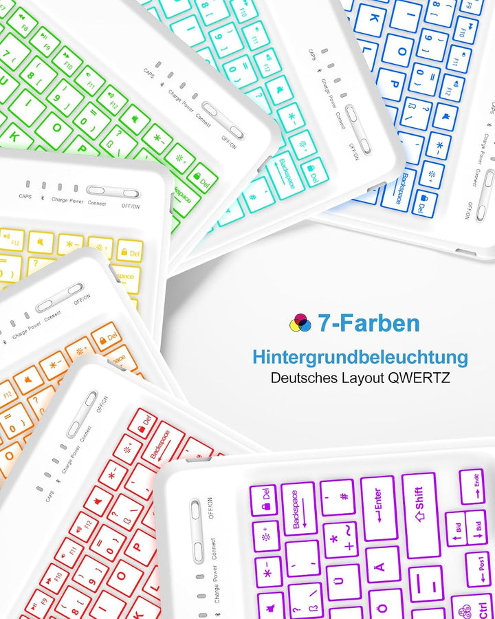 Für Idea Tab Pro Gen 2 13" Tastaturhülle mit Beleuchtung QWERTZ | Für Lenovo Idea Tab Pro Gen 2 Tast