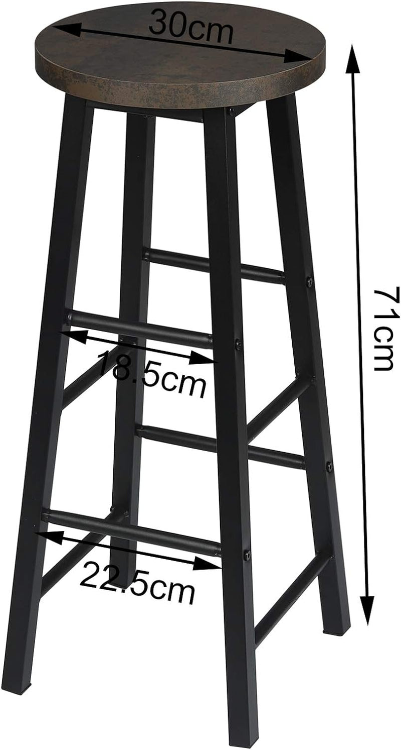 WOLTU 4X Barhocker Bistrohocker Tresenhocker Barstuhl, Gestell aus stabilem Stahl, Stizfläche aus MD