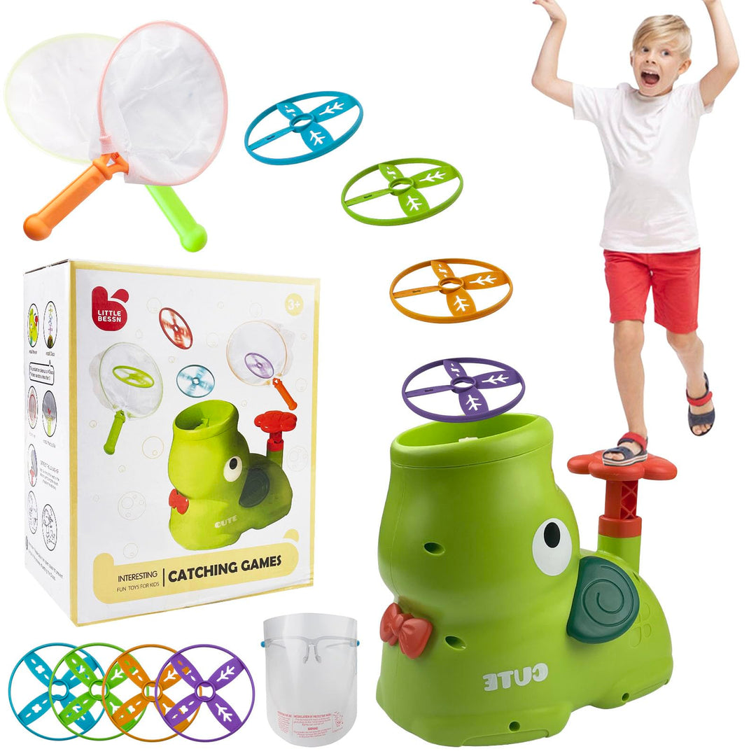 Outdoor Spielzeug(Grün), Propeller Tosy Fliegender, Outdoor-Gartenspielzeug Disc Launcher, Launcher