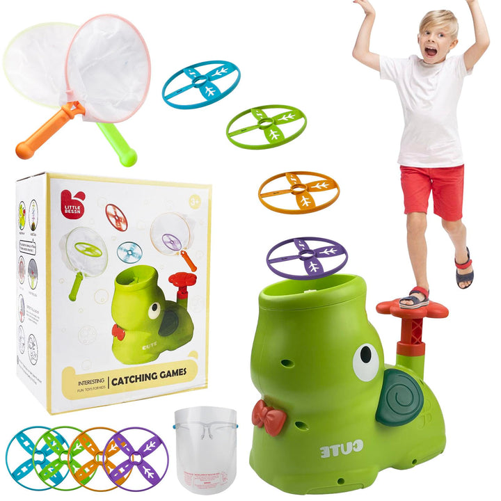 Outdoor Spielzeug(Grün), Propeller Tosy Fliegender, Outdoor-Gartenspielzeug Disc Launcher, Launcher