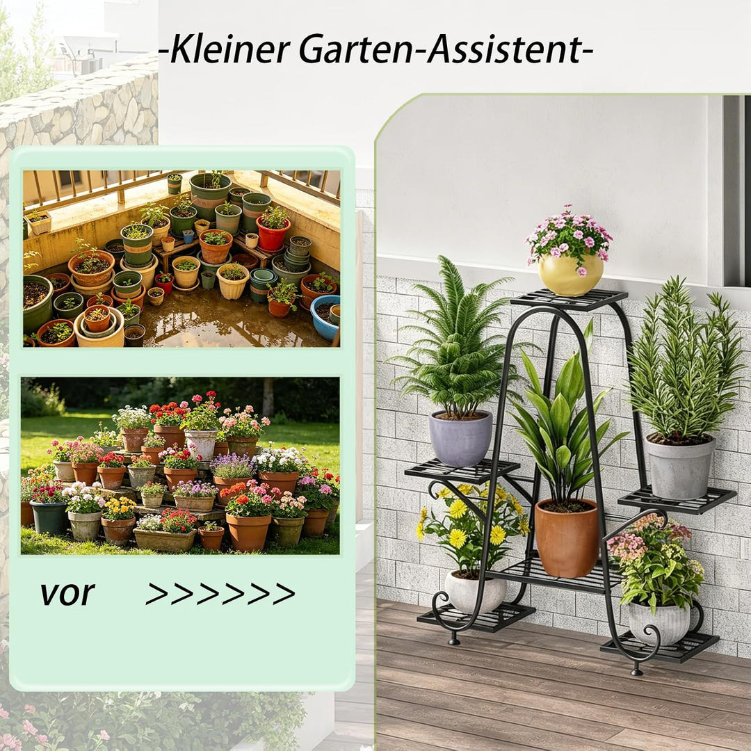 Pflanzenrecht Innen- und Aussenbereich 6 Etagen Blumentöpfe Multi-Pflanzenrecht Blumenhalter Ecke Wo