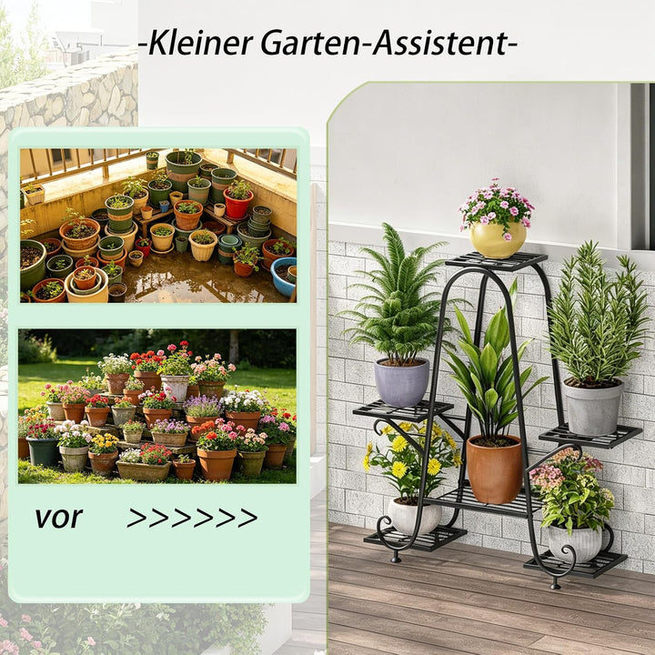 Pflanzenrecht Innen- und Aussenbereich 6 Etagen Blumentöpfe Multi-Pflanzenrecht Blumenhalter Ecke Wo