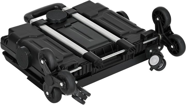 HOMCOM Einkaufstrolley klappbar Treppensteiger mit Rollen Deckel Teleskopgriff Einkaufswagen Trolley