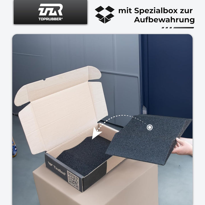 TopRubber® 2X Reifenschuh 200er Set in schwarz Reifenschoner aus Gummigranulat
