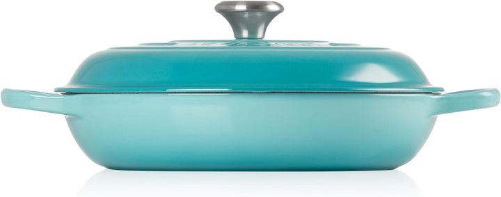 Le Creuset Signature Gusseisen Gourmet-Profitopf, Rund, Ø 30 cm, 3,5 l, Für alle Herdarten inkl. Ind