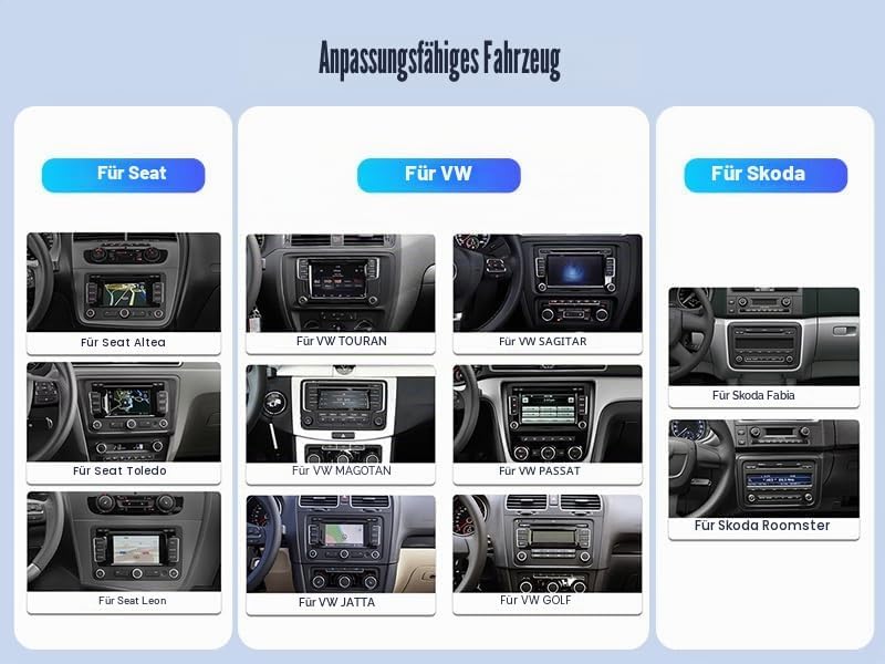 SIXWIN 8-Core 4+64G Android 15 Autoradio für VW Golf 5 6 Touran Polo mit Carplay/Android Auto/DSP, 7