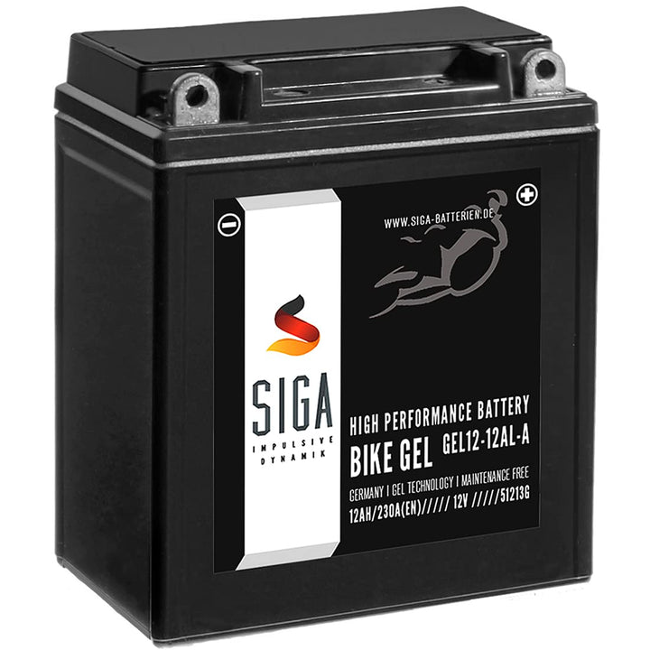 SIGA GEL Motorradbatterie 12V 12Ah 230A/EN GEL Batterie YB12AL-A2 GEL12-12AL-A YB12AL-A für XV 535 u