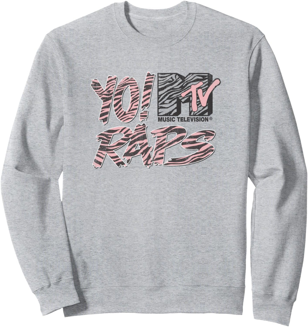 MTV Yo Raps Pink Zebra Pattern V1 Sweatshirt