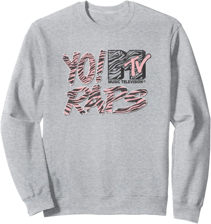 MTV Yo Raps Pink Zebra Pattern V1 Sweatshirt