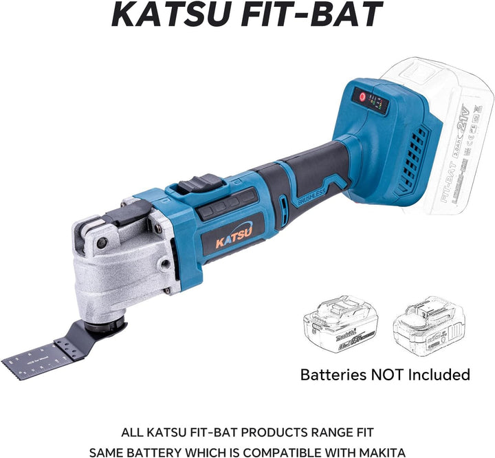 KATSU FIT-BAT 21V Akku-Multifunk Werkzeug Brushless Oszillierendes Multitool, 6 Geschwindigkeiten, S