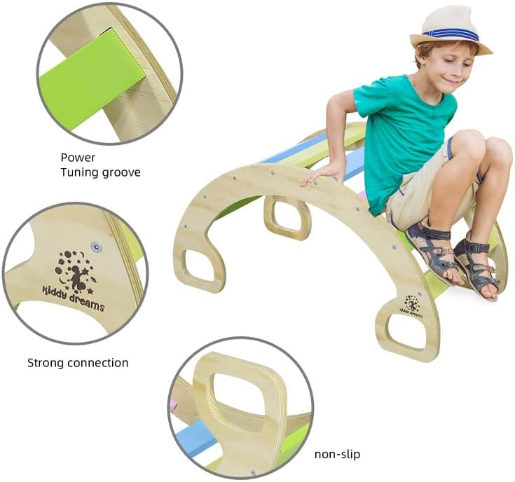 CCLIFE Montessori Kletterbogen nach Pikler Art, Klettergerüst Indoor Holz für Babys Kinder Kleinkind