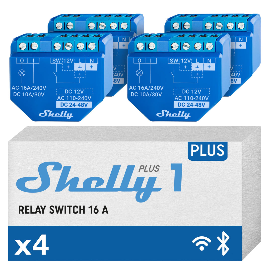 Shelly Plus 1 | Wlan &amp; Bluetooth Smart Relais Schalter | Hausautomation | Alexa &amp; Google Home kompat