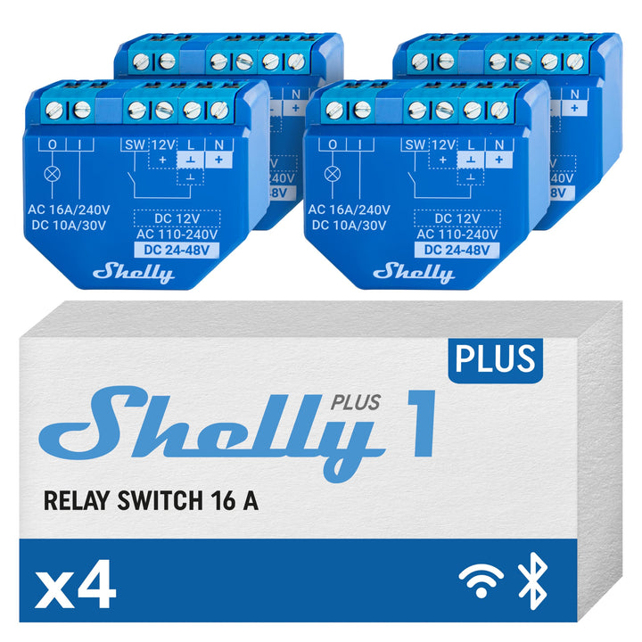 Shelly Plus 1 | Wlan &amp; Bluetooth Smart Relais Schalter | Hausautomation | Alexa &amp; Google Home kompat