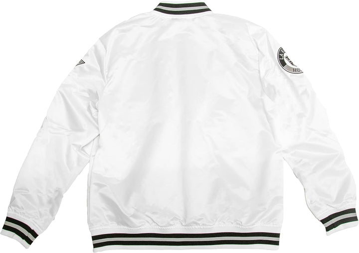 Mitchell & Ness NBA Hometown LW Satin Jacket, White S White, Los Angeles Kings, S White, Los Angeles