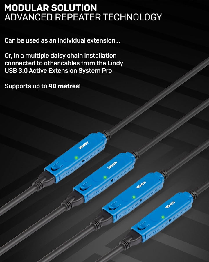 LINDY 43229 15m USB 3.0 Aktivverlängerung Pro