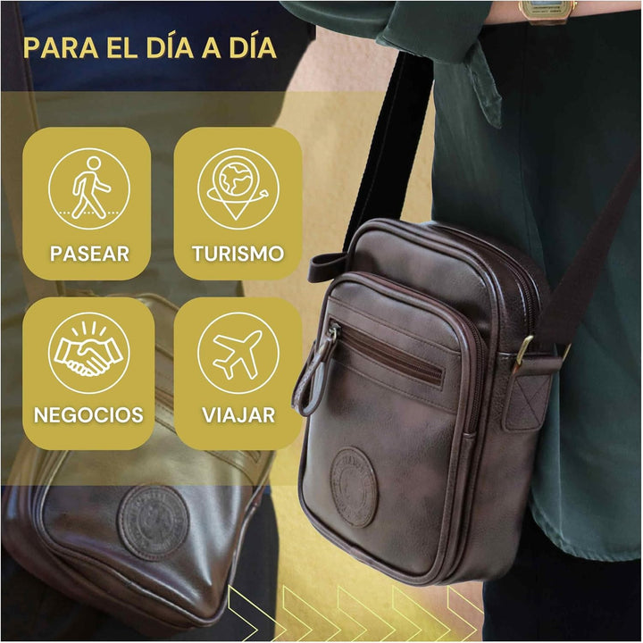 Coronel Tapiocca Schultertaschen Herren Umhängetaschen Luigi Herren-Schultertaschen Braun, Braun